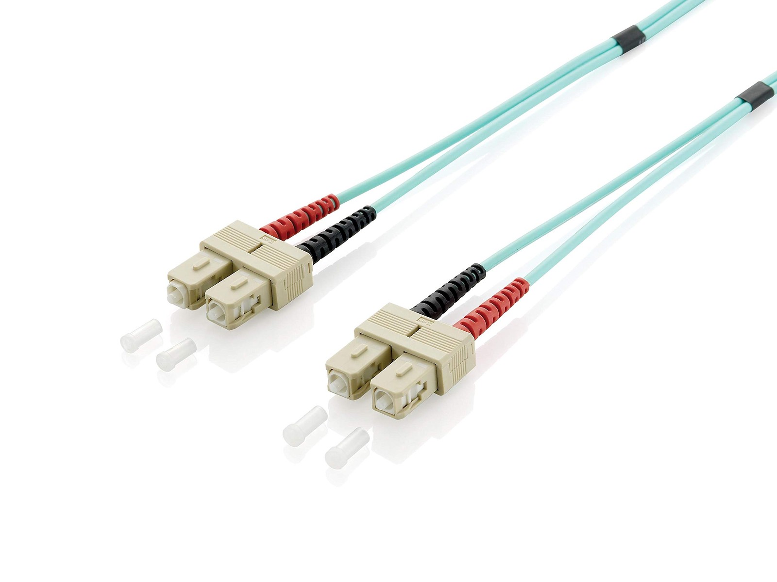 Equip LWL Patch Cable SC- SC 30.00 m Multimode Duplex OM3 Turquoise 30,00 Meter