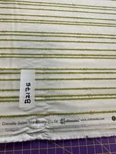 Crocodile Smiles Green Vines On Gray Cotton Quilt Craft Fabric 1/2 Yard