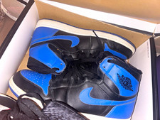 2013 Air Jordan 1 Retro High royal  Black/royal Blue Lace-Up Men's Sneakers