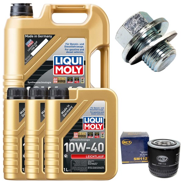 MotoröL Filter Set 10W-40 Liqui Moly 8 Liter + Schraube FüR Toyota Hiace IV Bus-image