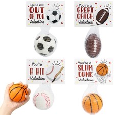 Valentines Day Gifts for Kids - 24 Pack Stress Balls with Valentines Day Card...