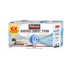 Rubson AERO 360° TAB Recharges Déshumidificateur Parfum Neutre 6x 450g Recharge