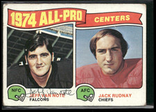 Click to enlarge 1974 All-Pro Centers (Jeff Van Note / Jack Rudnay)