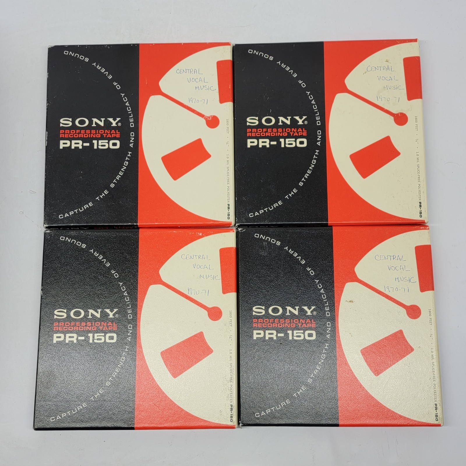 NOS Lot of 4 SONY PR-150 Reel to Reel Professional Recording Tape - 1800' 7" New