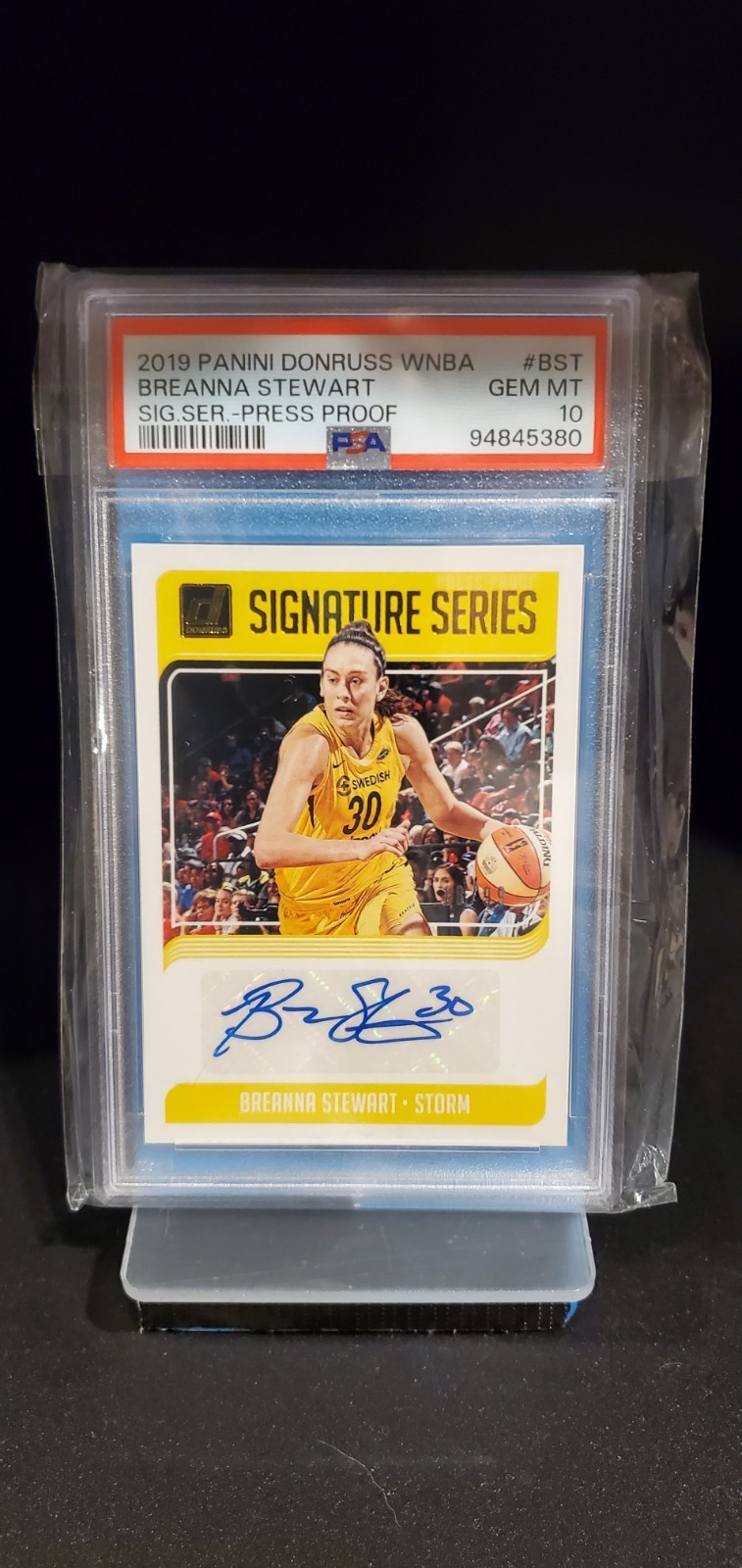 2019 Panini Donruss-WNBA Signature Series-Breanna Stewart-PRESS PROOF PSA 10 /99