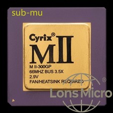 CYRIX MII 300GP 2.9V 75mhz Bus 3.x Vintage GOLD Processor 300Mhz GOLD #sub/95