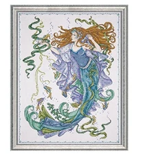 Design Works SEA GODDESS Counted Cross Stitch New 14x18 Picture Kit Joan Elliot