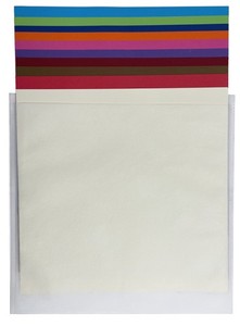 100 CheckOutStore White Non Woven Storage Sleeves for 12x12 Cardstock Paper