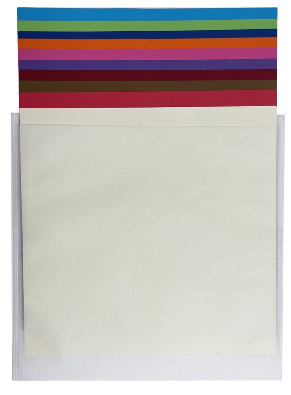 100 CheckOutStore White Non Woven Storage Sleeves for 12x12 Cardstock Paper
