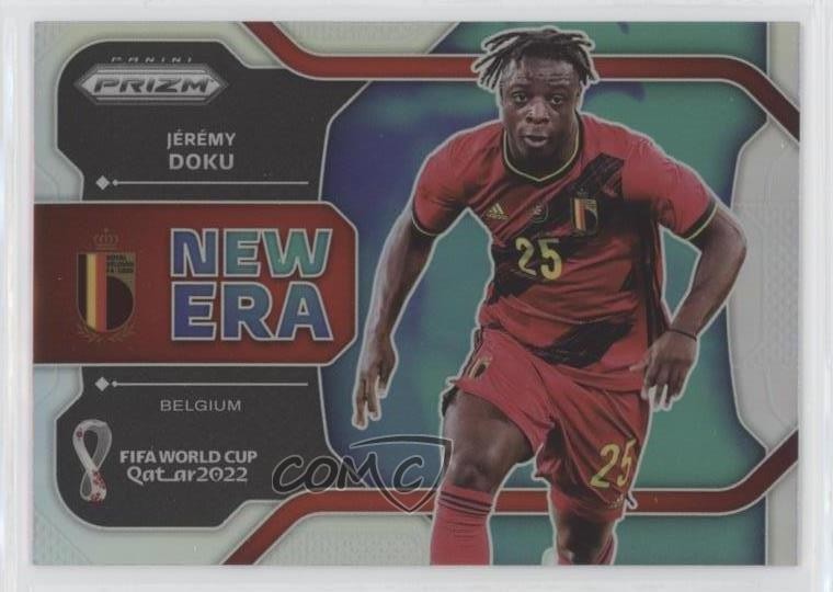 2022 Panini Prizm World Cup Qatar New Era Silver Prizm Jeremy Doku #36 0t3i