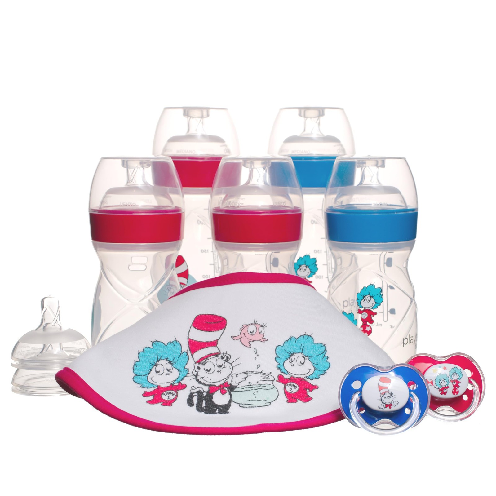 Playtex Baby Dr. Seuss Newborn Gift Set, 5 Bottles, Pacifier