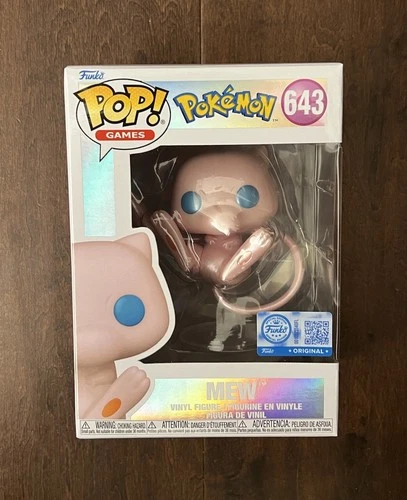 Funko Pop! Games Pokemon Mew Pearlescent #643 Exclusive Vinyl Figure New IN HAND