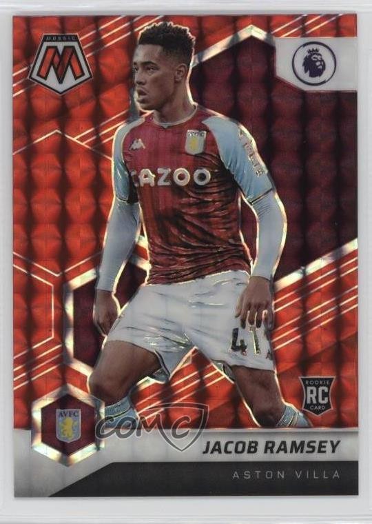 2021-22 Panini Mosaic Premier League Red Prizm Jacob Ramsey #126 Rookie RC 09wc