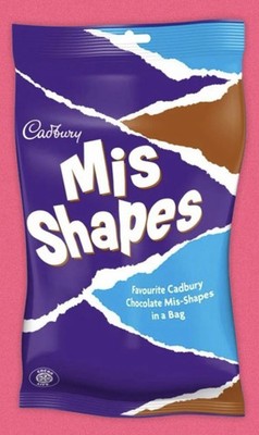 British Cadbury Chocolate Mis Shapes Surprise Bag - 750g