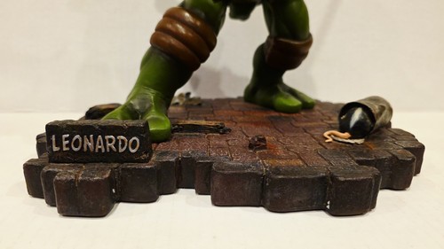 ๐ข Statua Teenage Mutant Ninja Turtles LEONARDO Cold Cast ๐ฅ TMNT Playmates 2003 - Foto 4 di 11