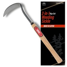 SUIZAN Nejiri Kama 2-in-1 Weeding Sickle 15.8" &ndash; Root Removal & Grass Cutting