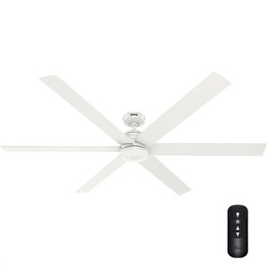 Hunter Fan 72 in Casual Fresh White Outdoor Ceiling Fan with Remote and 6 Blades
