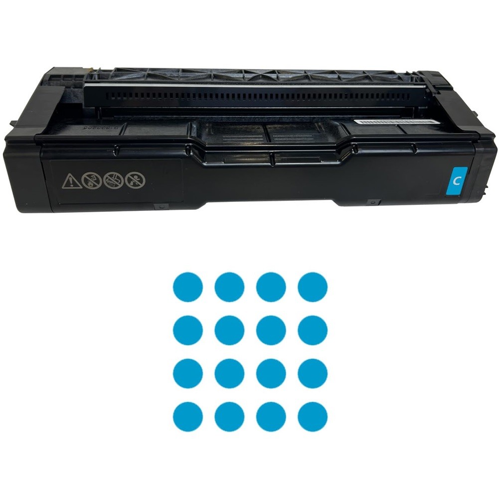 ГОЛУБОЙ ТОНЕР-КАРТРИДЖ RICOH C125 P C125 MF 17590₽