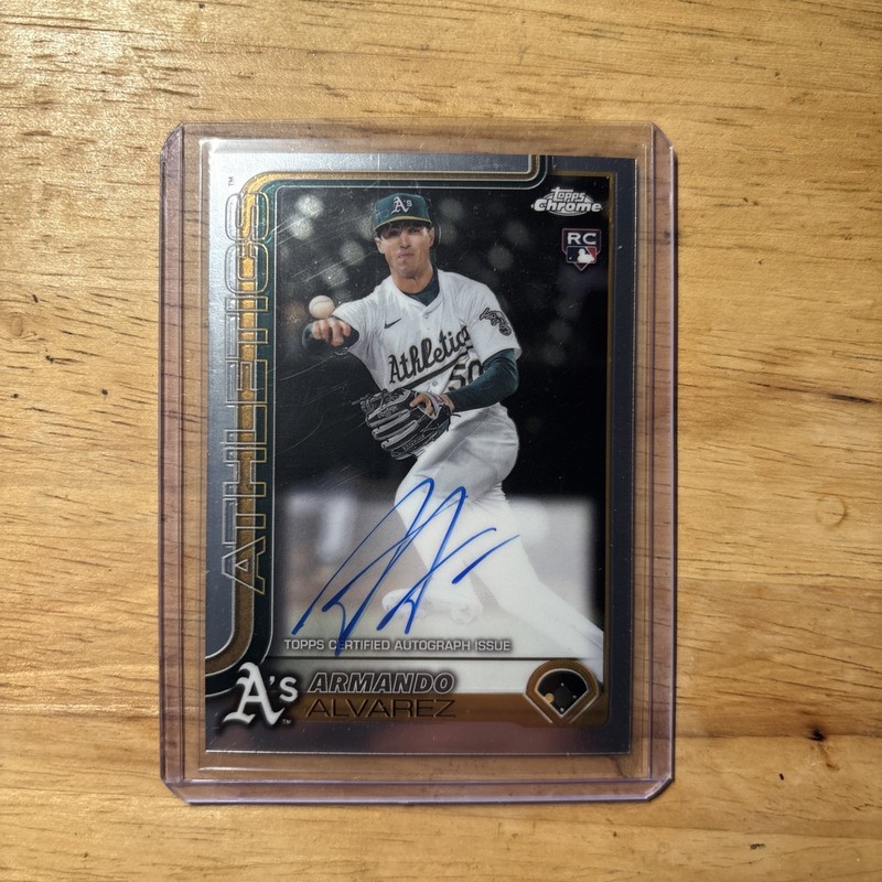 2025 Topps Chrome Baseball Armando Alvarez Rookie Auto