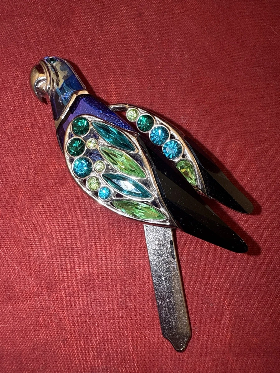 Daniel Swarovski バタフライブローチ Vintage Daniel Swarovski Paradise Parrot Brooch/ 925 Sterling