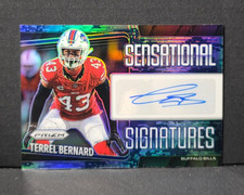2025 Panini Prizm Terrel Bernard Sensational Signatures CAMO Auto /25 Bills SSP