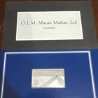 1978 OLM Macan Markar Ltd Colombo Sri-Lanka Franklin Mint Sterling Silver Bar