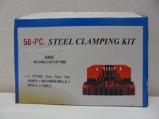 58 PC Deluxe Steel Clamping Kit  3/8"-16 Stud size, 1/2" T-slot, 7/8" T-nut