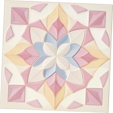 10PCS Pink Yellow Floral Textured Flat Surface 12x12 Inch Pastel Floral Look