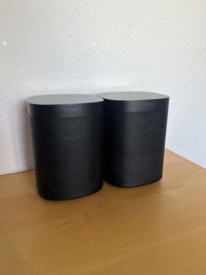 2x Sonos One, Schwarz, Multiroom Lautsprecher
