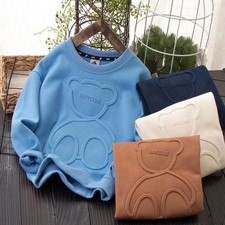 Boys' Sweatshirt for Spring and Autumn, New Embossed Stylish Versatile Long-Slee