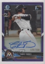 2018 Bowman Chrome Prospect Purple Refractor Christopher Torres Chris Auto 0l2