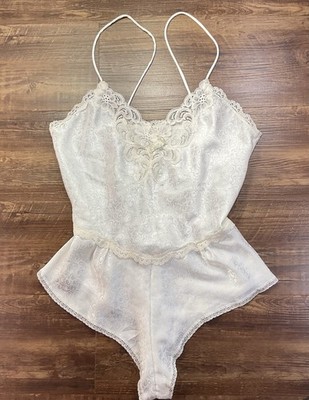 Vintage Christian Dior Lingerie Women's M White One Piece Bodysuit
