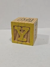 Wooden Alphabet Block Replacement Crafts 1" Vintage Letters Y E L 2 Boat Jar