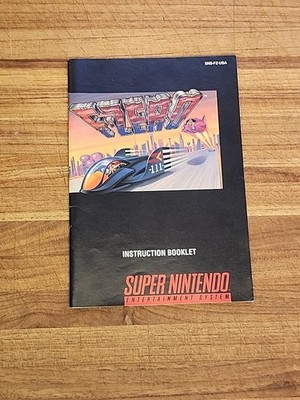 F-Zero Super Nintendo SNES Instruction Manual Only SNS-FZ-USA Original 1991
