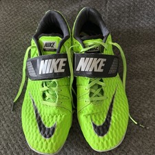 NIKE ZOOM HJ ELITE TRIPLE JUMP TRACK SPIKES SIZE 10.5 ELECTRIC GREEN 705394-302