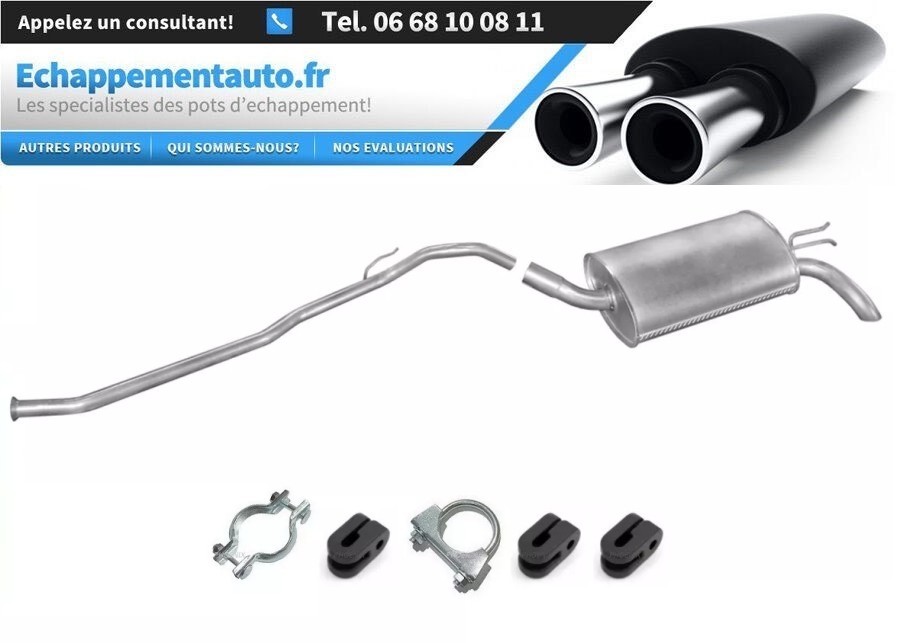 Tuyau d'échappement Renault Twingo 1.2 essence de 1993-2007 silencieux de rechange OEM