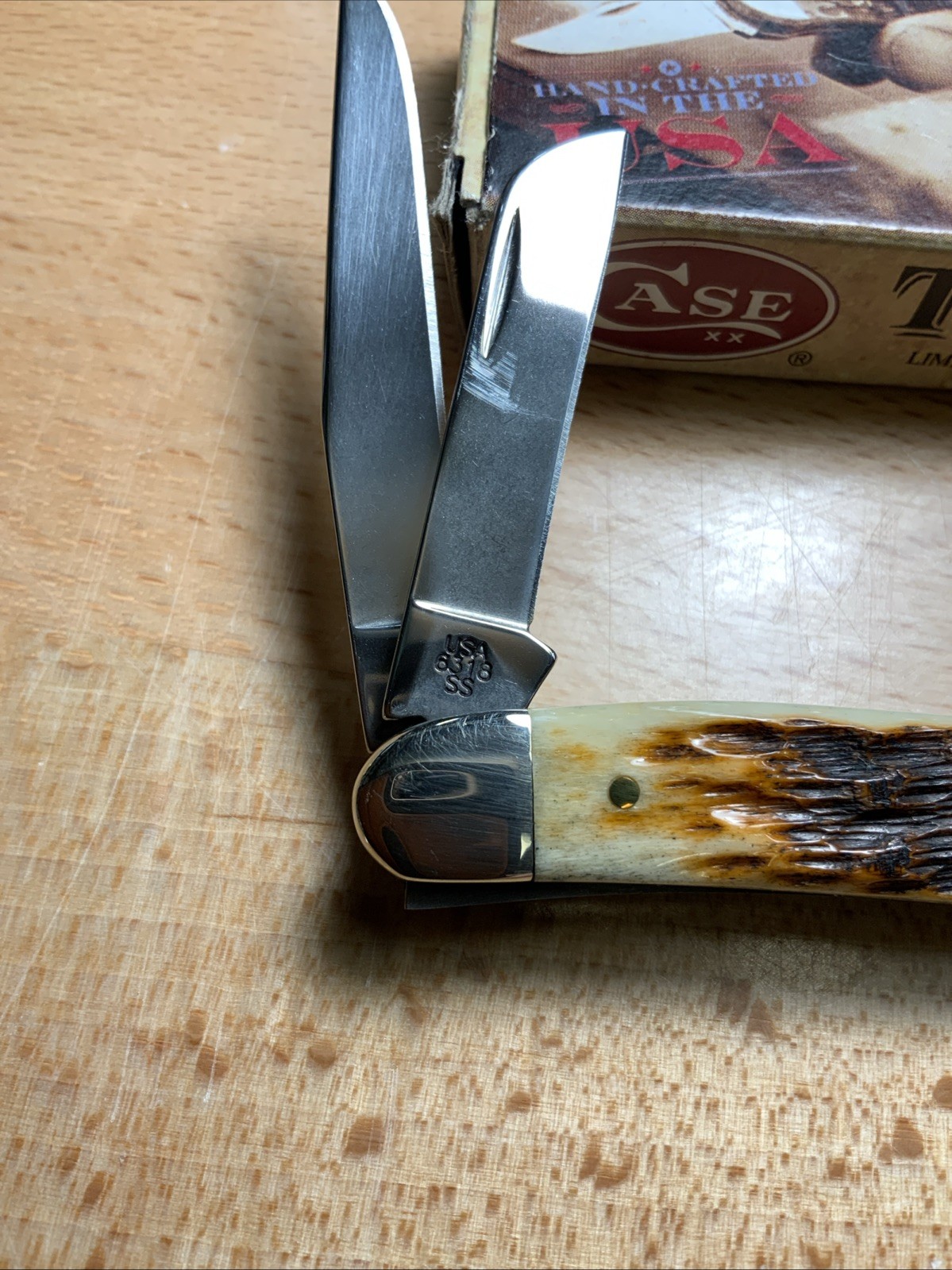 Case XX 2010 6318 SS Medium Stockman  Amber Bone / Original Box & Papers