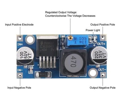 LM2596 DC-DC 3-40V/1,5-35V 3A  Adjustable Step Down Power Supply Module