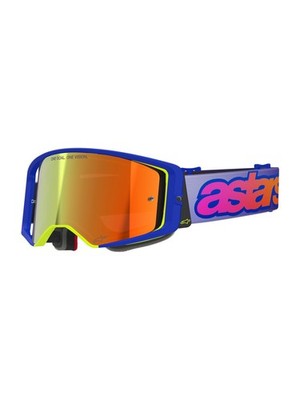 Alpinestars Supertech Vista Offroad Goggle black yellow purple mirror red Brille