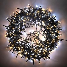 SHATCHI 100 LEDs Fairy String Lights Warm White and Cool White Indoor/Outdoor