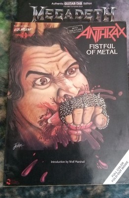 ANTHRAX MEGADETH  Guitar Tab Books Lot Of 2  Heavy Metal vintage Metallica USA