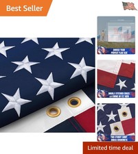 American Flag 3x5 Ft for Outside, Long Lasting, Heavy Duty Nylon, Fade Resist...