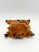 Vintage Teddy Bear Hand Puppet Plush Fur w/ Leather Nose Paws Glass Eyes