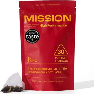 MISSION - Rise Tea - Englischer Frühstückstee mit Yerba Mate, Gotu Kola & Ginkgo