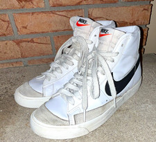 Nike Blazer White/Black High-Top Lace-Up Athl...