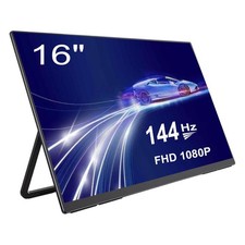 16.1" 144Hz Portable Monitor for Gaming with Kickstand- HDR Eye Careful, 100 ...