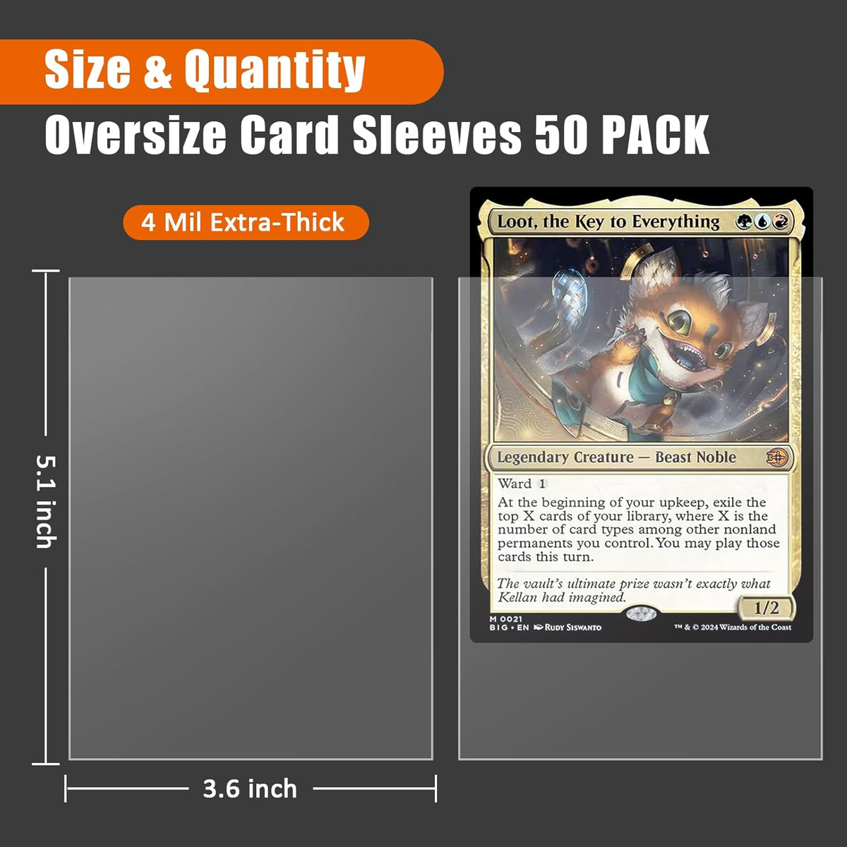 planechase cards sleeves Top Loading Oversized Deck Protector Sleeves (40ct) main image 0
