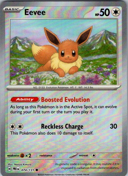 Eevee (Poke Ball Pattern) Holo Common SV: Prismatic Evolutions 074/131 NM