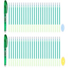 2Pcs Erasable Gel Pens with 50 Refills & 2 Er...