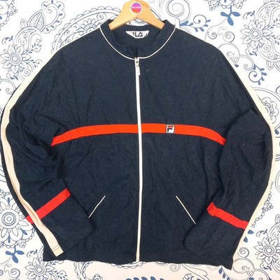 FILA VINTAGE 70S JACKE TYP ALCANTARA MADE ITALY GR.50 RUNDHALS VELVET TEXTIL